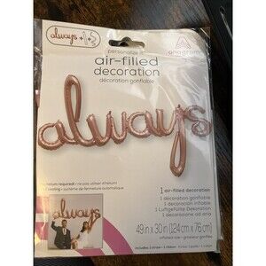 Anagram Letter Always  air-filled   decoration  49 in x 30  in (124cm x 76cm)
